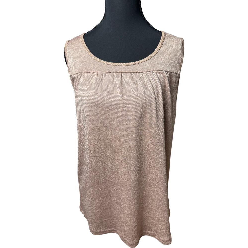 Michael Stars OSFM Rose Gold Sparkle Metallic Shimmer Cami Top Made in‎ USA y2k